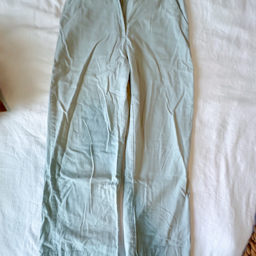 Abercrombie & Fitch Soft Green linen Pants
